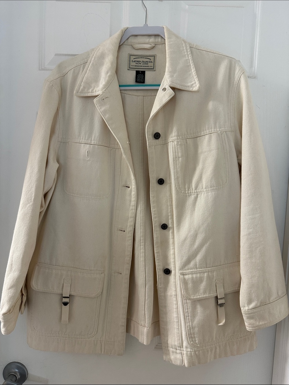 Ralph Lauren Cream/Off-White Utility Jean Jacket - Picture 1 of 3